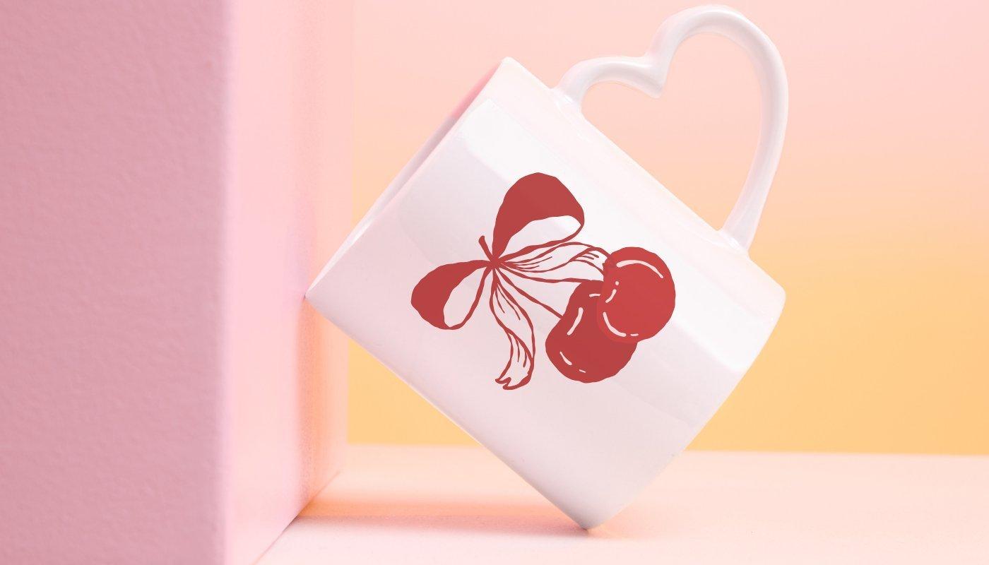 custom cherry printed mug